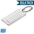 Extra Large Key Tag with Bead Chain Bulk Pack of 50