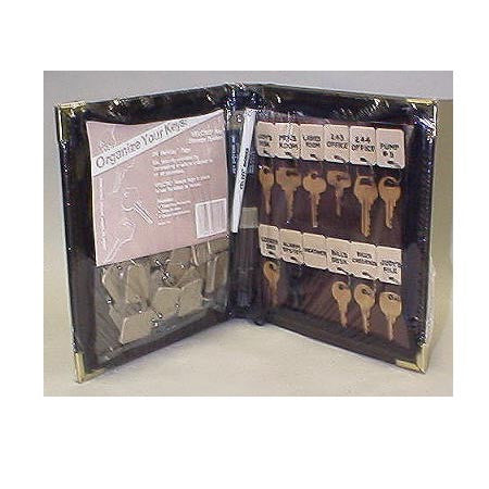 24 Tag Key Organizer Book with Velcro Tags