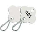 Shamrock Shape Key Cabinet Tag NUMBERED 100 to a Pack