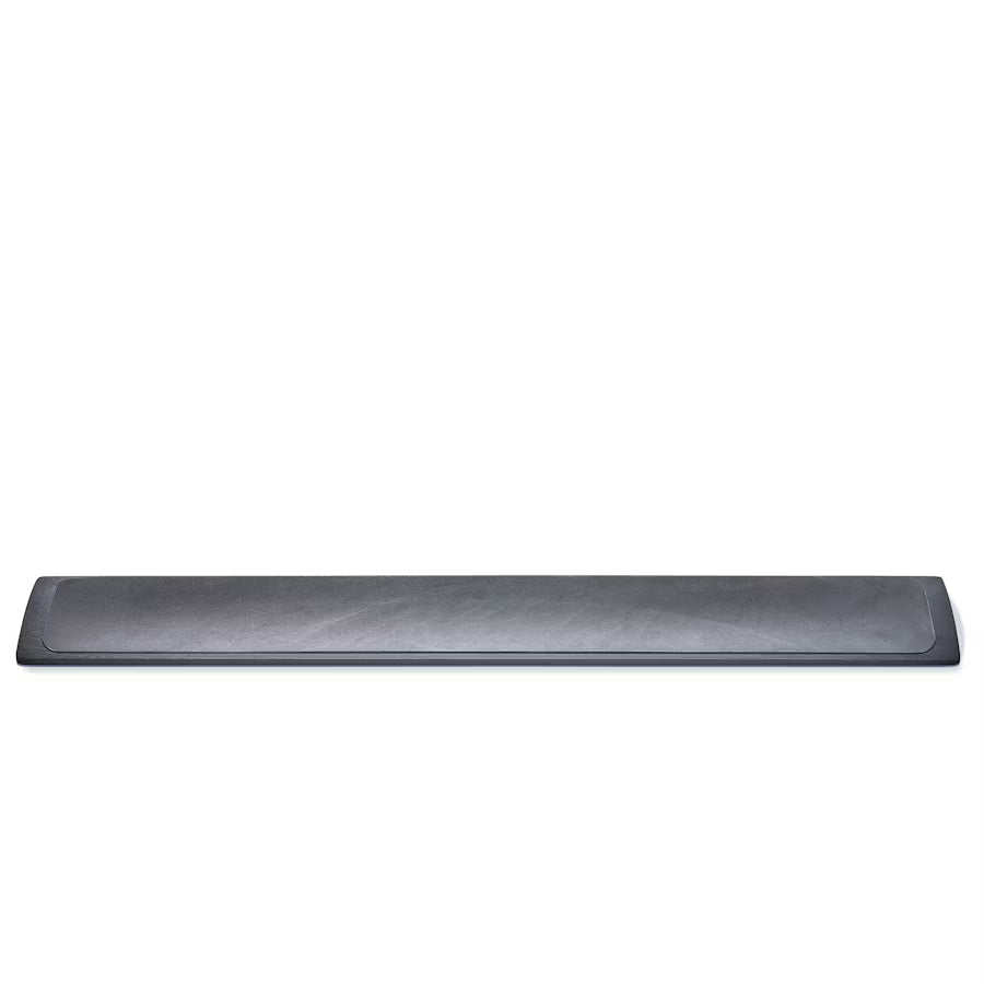 Leather & Wood Keyboard Wrist Rest Blackened walnut