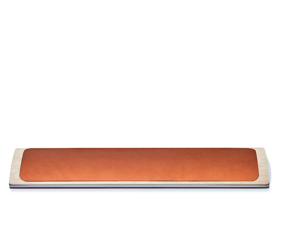 Leather & Wood Keyboard Wrist Rest Maple