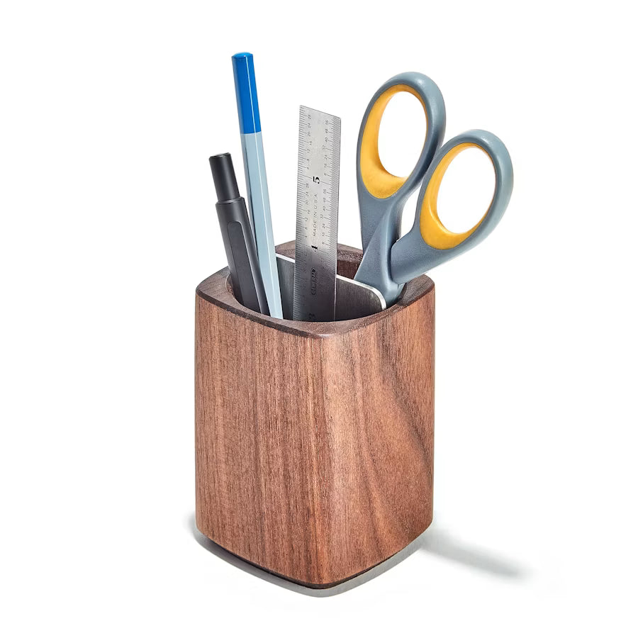 Wood Pen Cup Walnut