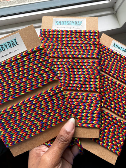 Rainbow Fishtail Friendship Bracelets